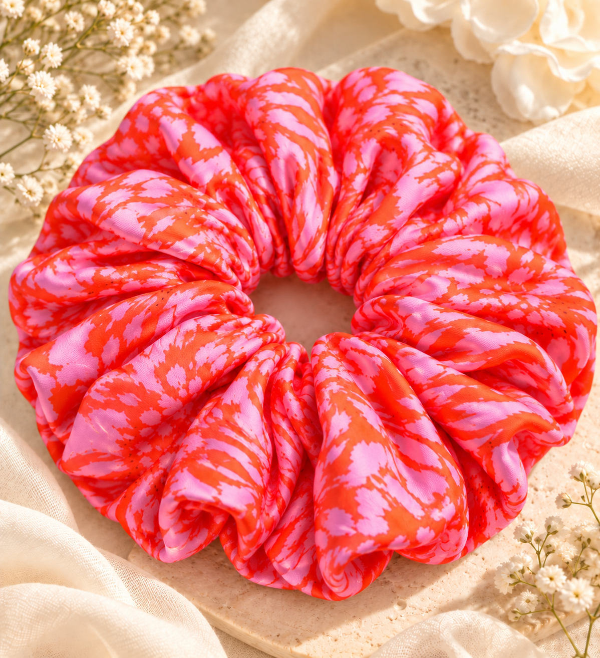 Mocha Forest Oversized Scrunchie Helen