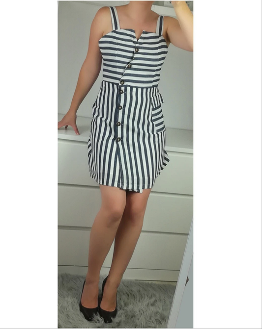 Stipy summer asymmetric dress