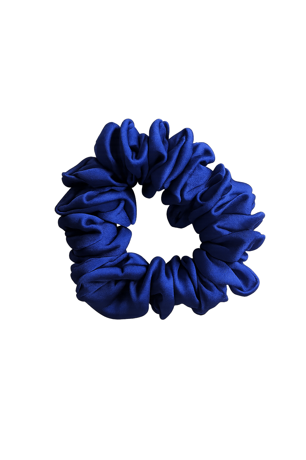 Sapphire Satin Scrunchie – Soft & Stylish Hair Accessory